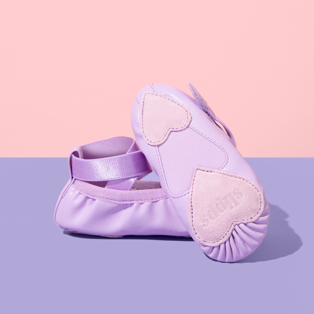 lavender colored kids ballet shoes - Slipps