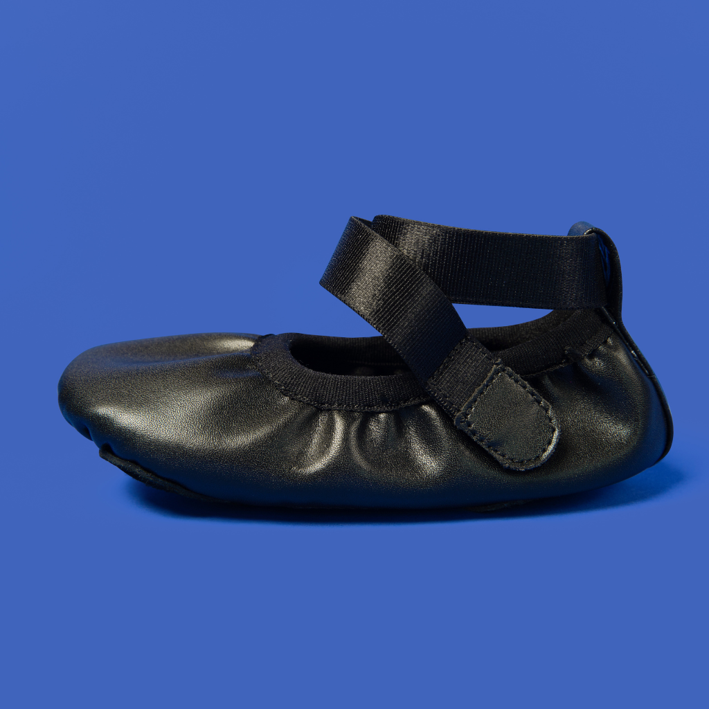 Midnight colored kids ballet shoes - Slipps