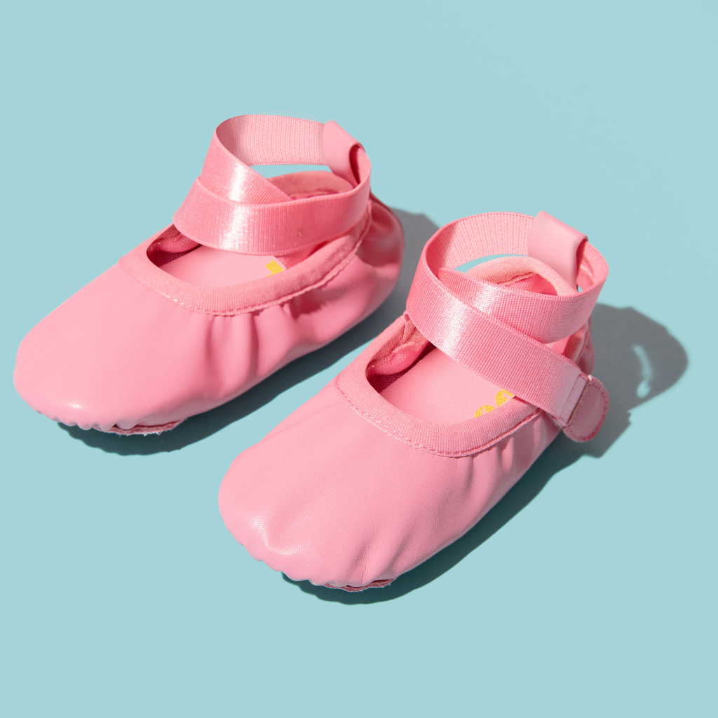 Rose colored kids ballet shoes - Slipps